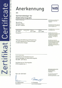 Zertifikat Schverständiger Elektrothermografie29102022